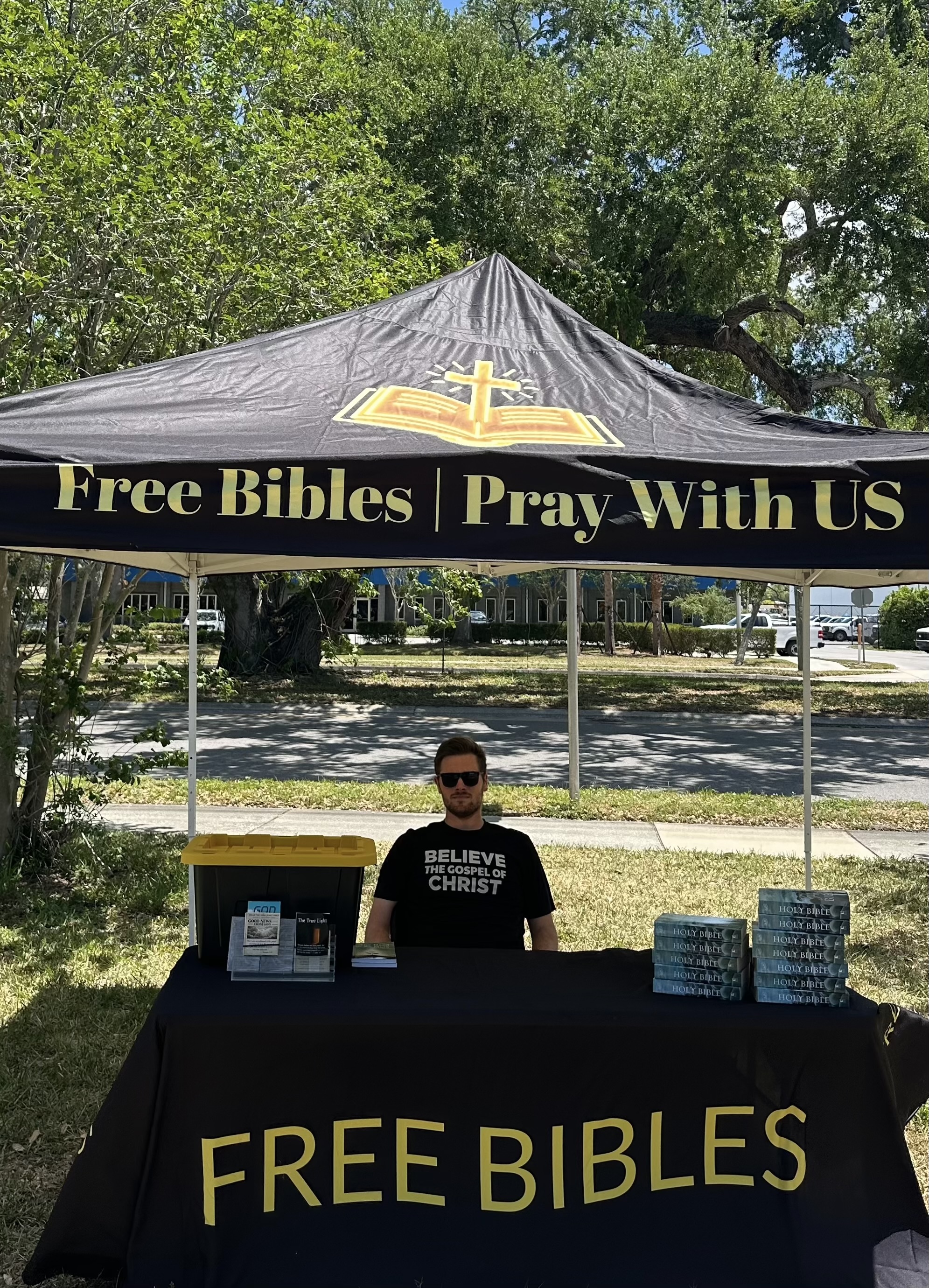 Bible tent at community event